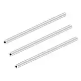 LAVMHAB 6063 Aluminium Rundrohr 8mm x 4mm 2,0 mm Wandstärke 200 mm Länge, Runde Aluminium rohre Aluminium-Schläuche Gerade Rohre (3 Stück)