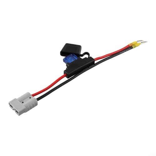 Zoegneer 1 Stück 50A Stecker auf M8 Batteriestromanschluss mit großer 60A Sicherung für Schiffe Yachten für Anderson