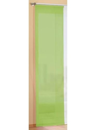 Gardinenbox Preisgünstiger Flächenvorhang Schiebegardine, transparent, unifarben, mit Zubehör, 245x60, Apfelgrün, 85589