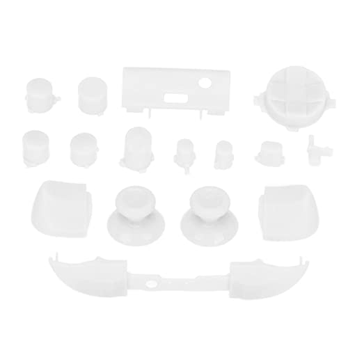 Annadue Gaming Controller Trigger Buttons Kits Komplettes Game Controller Zubehör Tastenset Ersatzgriffe Zubehör Kits für Series X Game Controller(Weiß)