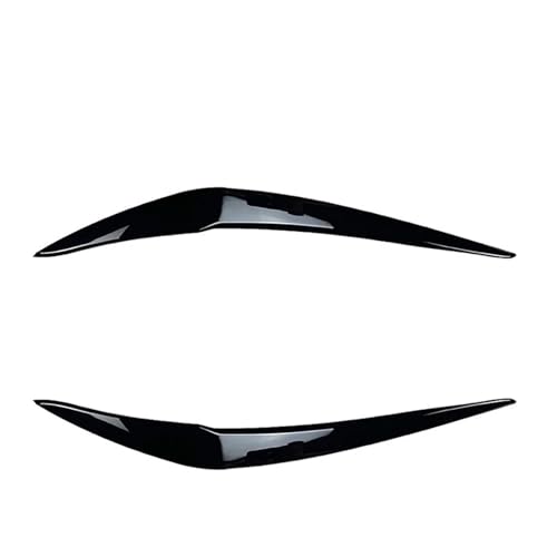 LUOWEINA Scheinwerfer-Augenbraue, passend for BMW 1er F20 F21 116i 118i 120i 125i M135i M140i, glänzendes Carbon, 2015–2019, Autolicht-Augenlidlampe Augenlider von Autoscheinwerfern(Gloss Black)