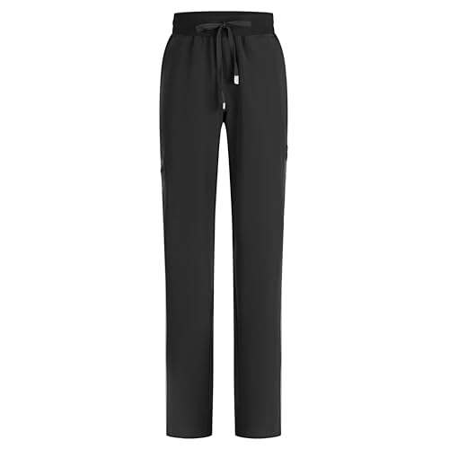B-well Mauri Medizinische Schlupfhose Half-Jogger 7 Taschen mit elastischem Bund und Gesäßtaschen Krankenhaus Uniformhose mit Elasthan (DE/NL/SE/PL, Alphanumerisch, 3XL, Regular, Regular, Schwarz)