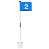 Yusheng Golf Flag Set, Putting-übungsgrünflaggenstock Loch Cup Set, Golffahne Mit Golfloch,Abnehmbares Golf-Putting Professional Golf Flagge
