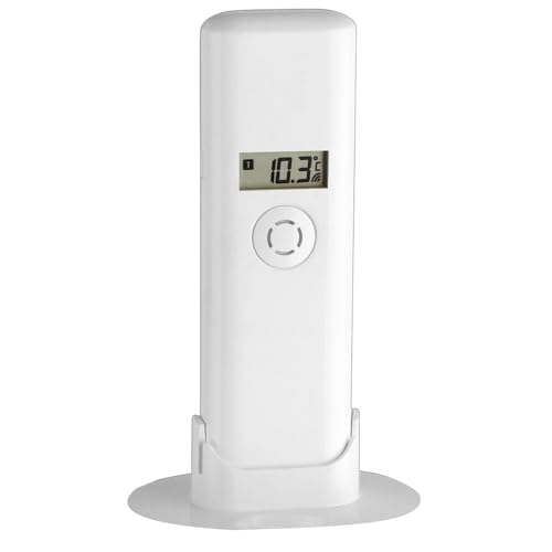 TFA Dostmann Temperatursender, 30.3143.IT, für bestimmte TFA Funkstationen, mit Display, Update alle 4 Sekunden, weiß, 1 - Pack