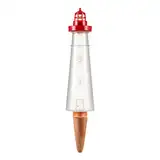 Scheurich Lighthouse XL, Wasserspeicher aus Kunststoff, Farbe: Lighthouse XL, Red/Transp., 12 cm Breite, 9 cm Tiefe, 40,8 cm hoch, 0,5 l Vol.