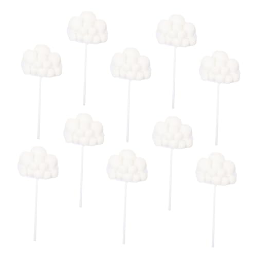MAGICLULU 10 Stück Wolkenkuchen -Plugin Kuchen -Topper Cupcake-Dekorationen Geburtstagsdekorationen Kuchentopper erste Wolkenkuchendekorationen Kuchenlieferanten Papier Weiß