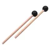 Marimba Mallets - Holz Mallet Stick - Gummikopf Marimba Hammer-Trommel Lutscher Marimba Schläger für Xylophon, Glockenspiel, Holzklötze, Glockenspiel und Uhren Oberflächger