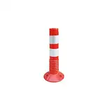 Feste Parkpoller aus weichem Gummi, gut sichtbare gelbe und rote Parksperrenpfosten, Warnbarrieren, die Poller blockieren, Parkpfosten im Wohnviertel (Größe: 45 cm (rot und weiß).