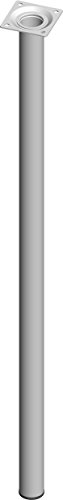 Element System 1 Set, á 4 Stück Stahlrohrfüße rund, Tischbeine, Möbelfüße inklusive Anschraubplatte, Länge 70 cm, Durchmesser 30 mm, 4 Farben, 11 Abmessungen, weiß, 11100-00072