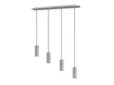 Trio Leuchten Pendelleuchte Marley 312400407, Metall Nickel matt, Pendel 4-flammig, exkl. 1 x GU10