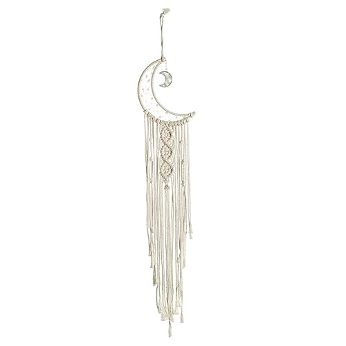 Makrame Wand Hanging Decor Moon Dream Catcher gewebte Wand Wandteppich 96cm Stil 1