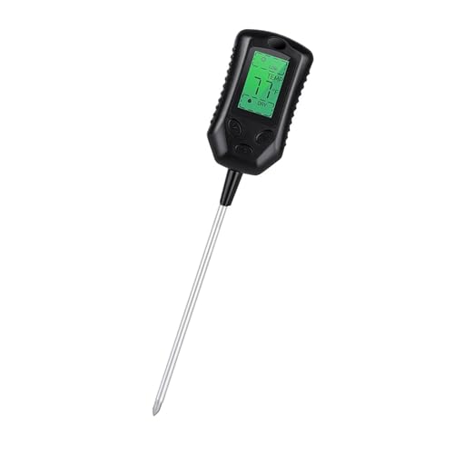 Ruarby Multifunktionale Bodenüberwachung Sonnenlicht Temperatur Feuchtigkeit 4 in 1 Diagnosegerät für Gärtner Optimales Pflanzenwachstum