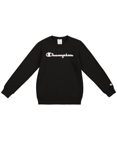 Champion Jungen Legacy Boy-Big Logo Sweatshirt, Black (KK001), 11-12 Jahre