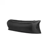 Surwin Wasserdichtes Aufblasbares Sofa,Tragbares Luft Sofa Aufblasbare, Air Lounger, Luftsofa Luftsack Für Outdoor, Strand, Party,Reisen, Camping Gadgets (Schwarz,200x70cm)