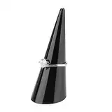 Schmuck Anzeigen Halter, Kunststoff Finger Cone Ring Stand, Einzelfinger Display Ring Halter Showcase Stand Schmuck Ringe Veranstalter, Ring Zeigt Veranstalter Messestand(Schwarz)