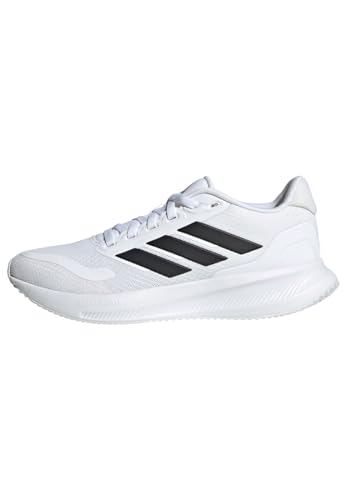 adidas Unisex RUNFALCON 5 Shoes JUNIOR Nicht-Fußball-Halbschuhe, Cloud White/Core Black/Core Black, 39 1/3 EU