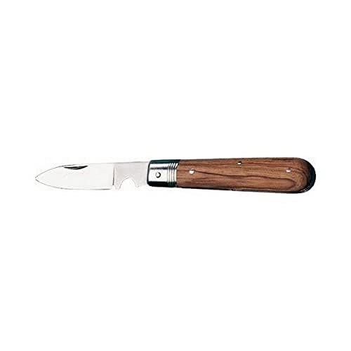 JÄGER DIREKT 860.158 Taschen-Kabelmesser mit Holzgriff, Blau, 1