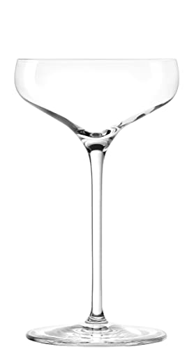 Stölzle Lausitz Champagnerschalen Swing 6er Set 300 ml/Sektschale aus hochwertigem Kristallglas/als Champagner-, Cocktail- oder Sektschalen/spülmaschinenfestes Coupette Glas