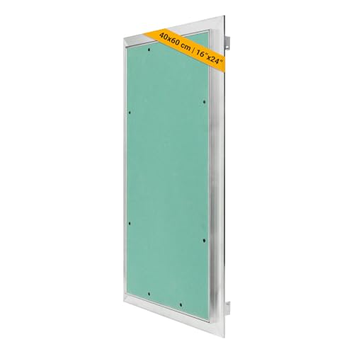 Proxinova Revisionsklappe Trockenbau 40x60 cm aus Aluminium – Abnehmbare Revisionstür und Wartungsklappe für Wand und Decke | Sicherungskastendeckel Verdeckt Drähte, Meter und Rohre