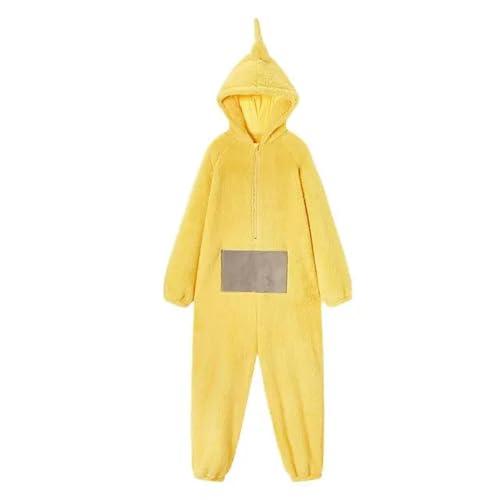 cutecool Halloween Overall Kostüm Onesie Pyjamas Unisex Tier One-Piece Kostüm Homewear Nachtwäsche Party-gelb-l-Teletubbies