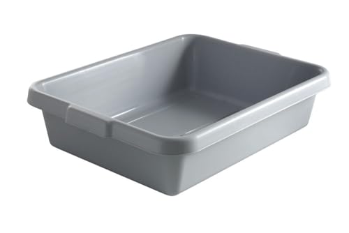 HENDI Geschirrwanne, mit Griffen, Abräumbehälter, Allzweckschüssel, Spülschüssel, Polypropylen, 555x410x(H)130mm, grau