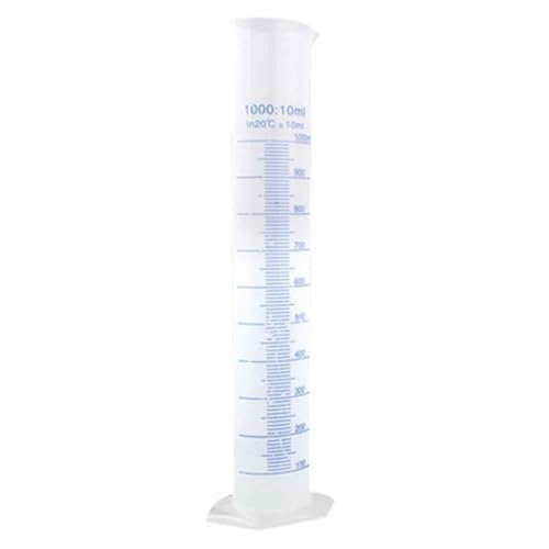 25–1000 ml blauer Messzylinder aus Kunststoff, Milliliter-Messbecher, Labor-Messzylinder, Flüssigkeitsmessung, PP-Säure-Alkali-Gürtelbasis (1000 ml)