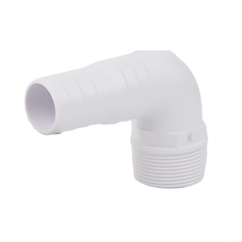 Gdfnmogo 3,8 cm Pool-Winkeladapter-Anschluss, kompatibel mit allen Filtern, Gewinderohrverschraubungen, PVC, langlebiges Zubehör für Poolwartung