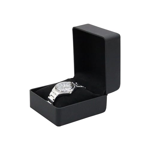 xyzmilz Einzeln Uhrenbox Herren 1 uhr uhren aufbewahrungsbox mit Abnehmbaren Uhrenkissen für Armbanduhren und Smartwatches, Watch Case Uhrenkoffer PU-Leder Uhrenaufbewahrungsbox für Damen