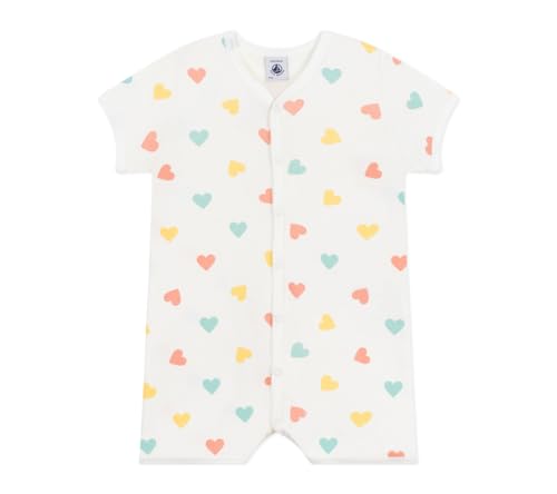 Petit Bateau Unisex Baby A0CZ8 Combicourt, Weiß/Mehrfarbig, 3 Monate