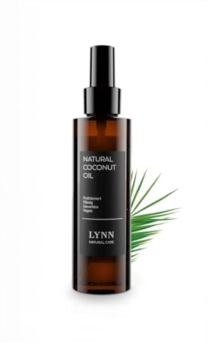 Flüssiges Kokosöl von LYNN | MCT-Öl | mit Zerstäuber | 100% natürliche Feuchtigkeitspflege für Haut und Haar | 200ml | Kokosöl fraktioniert