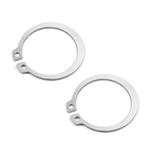 Ring Sicherungsring, Sicherungsringe, 2 Stück Externe Sicherungsringe Edelstahl 304, Externe Sicherungsringe 55-62mm für Autos, Elektro- und Lager,