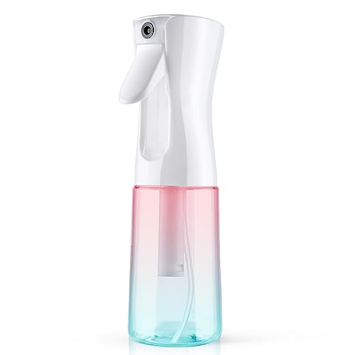URAQT Sprühflasche, 200 ml Zerstäuber Sprühflasche Haare Klein, Salon Wasserspray Spray Bottle Hair, Wassersprühflasche Sprühflaschen für Frisuren, Pflanzen zum Putzen (200 ml – Farbverlauf rosa-grün)