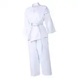 SAFIGLE 1 Satz Karate-uniform Mann Karate-kostüm Taekwondo-Anzug Hosenanzug Karate-ausrüstung Sportbekleidung Trainingskleidung Für Den Täglichen Gebrauch Gürtel Polyester Baumwolle Weiß