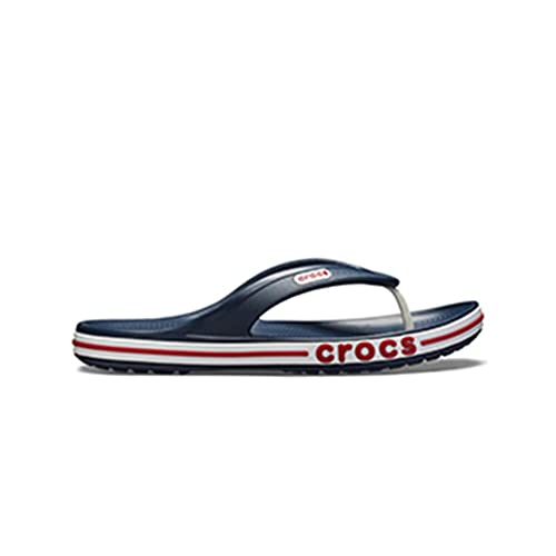 Crocs Unisex's Bayaband Flip Flop,Navy/Pepper,38/39 EU