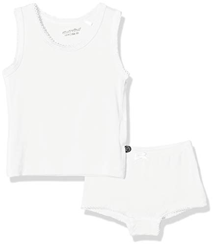 MINYMO Baby-Mädchen angenehme Unterwäsche-Set, Weiß (White 100), (Herstellergröße:80)