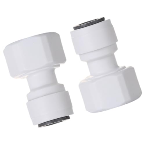Kühlschrank-Wasserleitungsanschluss-Set, 1,27 cm BSP x 0,95 cm Steckadapter, Schnellverbindungsstücke für Wasserfilter, Kühler, Springbrunnen und mehr, auslaufsicher und einfach zu installieren, 2