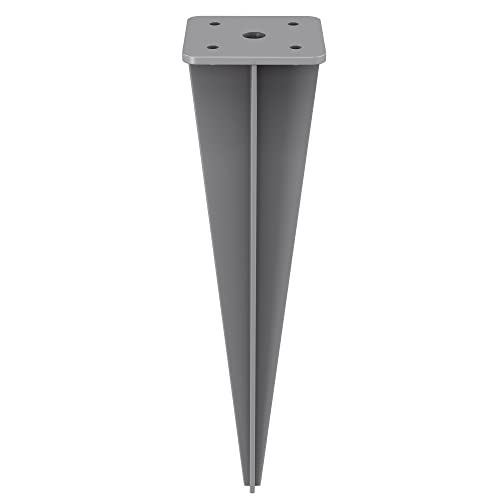 SONGMICS Erdanker, Bodenanker für Standpfosten von Seitenmarkisen, Erdnagel, nur für SONGMICS Alu-Seitenmarkisen geeignet, grau GSA001
