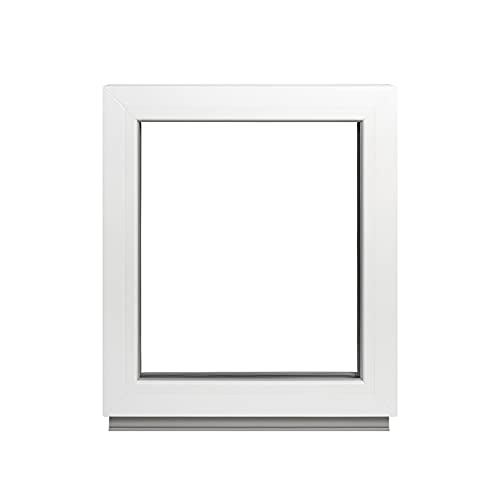 Alle Grössen Festverglasung Kunststoff Fenster - Kellerfenster BxH: 60 x 70 cm weiß fenster- Doppelverglasung Fenster Für Gartenhaus/Garagen Fenster -Premium Kunststofffenster BxH: 600 x 700 mm