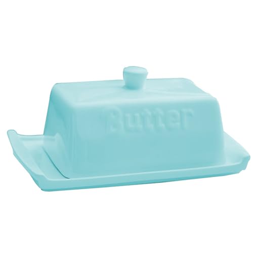 Butterbehälter, Butterdose mit großem Fassungsvermögen, Butterdose aus Porzellan, Butteraufbewahrung aus Keramik, für die Küche mit Butter an der Ost- und Westküste