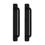 AQXYWUIO 2 Stück Torraum-Aluminium-Hochleistungs-Schublade, selbstklebend, Sicherheit, modern, schlicht, Schranktürgriff, Badezimmer, langlebige Hardware (Size : Black)