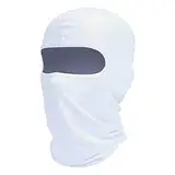 fuinloth Sturmhauben, Gesichtshaube, Skimaske, Hals Gaiter, UV-Schutz, Motorrad- und Fahrrad-Gesichtsmaske, Balaclavas für Herren/Damen Weiß