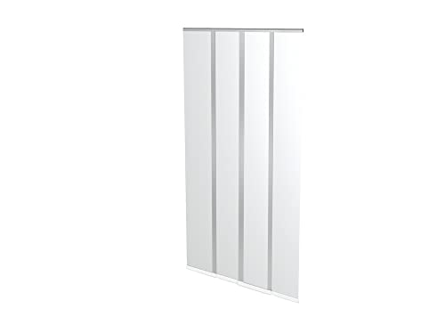Windhager Insektenschutz Lamellenvorhang Türvorhang, mit vormontierten Beschwerungsleisten, individuell kürzbar, mit Klett- und Abdeckband, 100 x 220 cm, weiß
