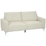 HOMCOM 3-Sitzer Sofa, Couch mit Armlehnen, Rückenkissen, Wohnzimmersofa mit Cordbezug, Federkern, Dick Gepolstert Polstersofa für Wohnzimmer, Schlafzimmer 193 x 77 x 80 cm, Cremeweiß