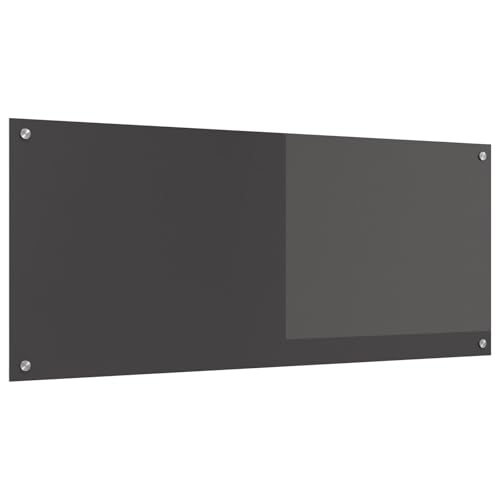 vidaXL Küchenrückwand Dunkelgrau Gehärtetes Glas 120 x 50 cm Robust