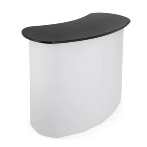 Tragbarer Empfangstisch für Messen und Salons – Einzelhandel, Theke, Messestand, Tisch, Pop-Up-Podium, Zugnetz, freistehend, 132 x 40 x 90 cm