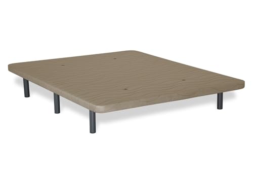 Matnature | Gepolsterter 3D-Polsterboden mit stabiler Holzstruktur | sehr robuster Metallrahmen | atmungsaktive Belüfter FreshAir-System | Bodenhöhe + Füße +/- 30 cm (Beige, 140 x 190 cm)