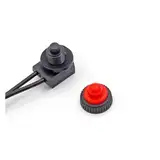 12V KP107 Latching Push Button On-Off Switch With Leads Wire Black Red Self-locking 250v For Outdoor Lighting(Red)