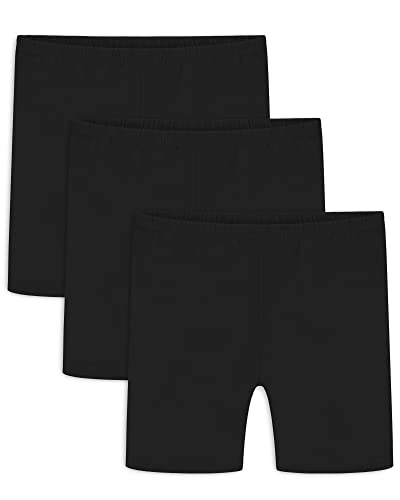 Auranso Mädchen Radlerhose Kinder Kurze Hose Baumwolle Shorts Leggings 3 Paar 10-12 Jahre Schwarz