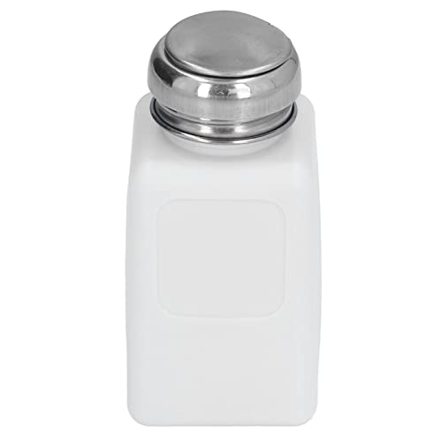 ESD-sicherer, Antistatischer, Quadratischer Flüssigkeitsspender, 200 Ml Fassungsvermögen, Presstyp-Lösungsmittelspender aus Edelstahl mit Reinheitspumpe für Chemisches (WHITE)