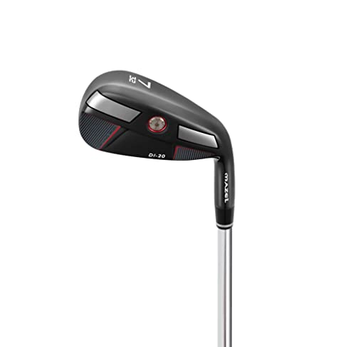 MAZEL Herren Golf Driving Eisen 2,3,4,5,6,7,8,9, P Rechtshändig, Single Golf Iron Club Premium Edelstahl Welle Breite Sohle für Anfänger (Black Individual,RH, 7 Iron)